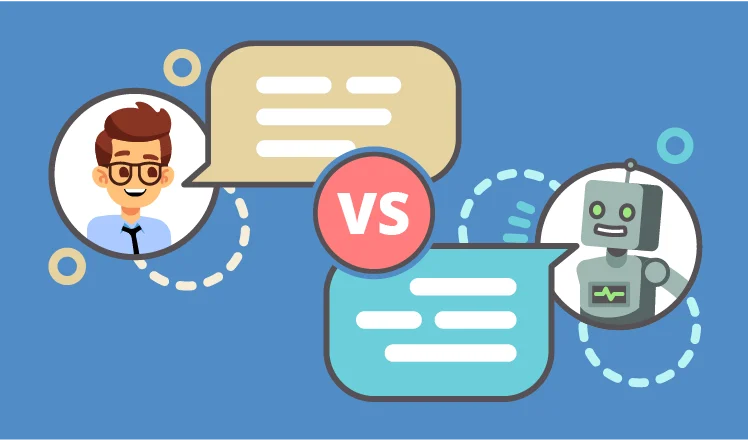 outsourced live chat support, live chat vs chatbots, human chat agents